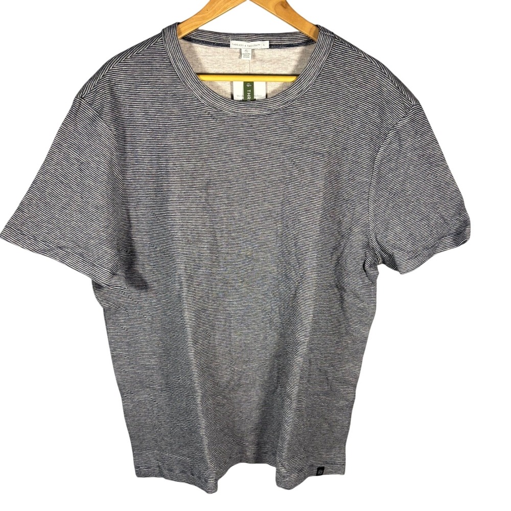NWT Threads 4 Thought Mens Striped Crew Neck T‎ Shirt Size L